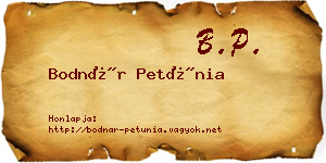 Bodnár Petúnia névjegykártya